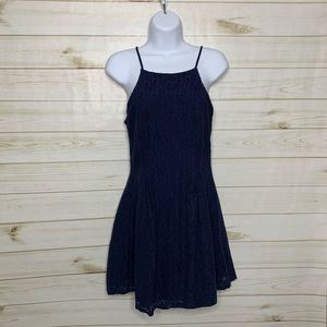 Navy lace dress navy blue by Monteau